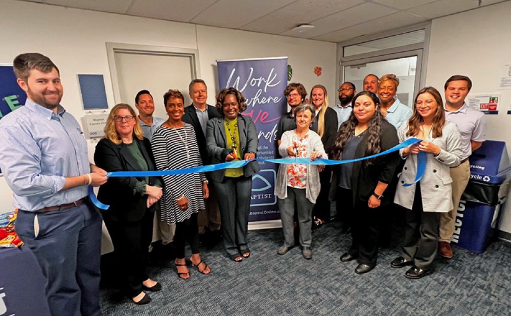 Ribbon cutting of career center