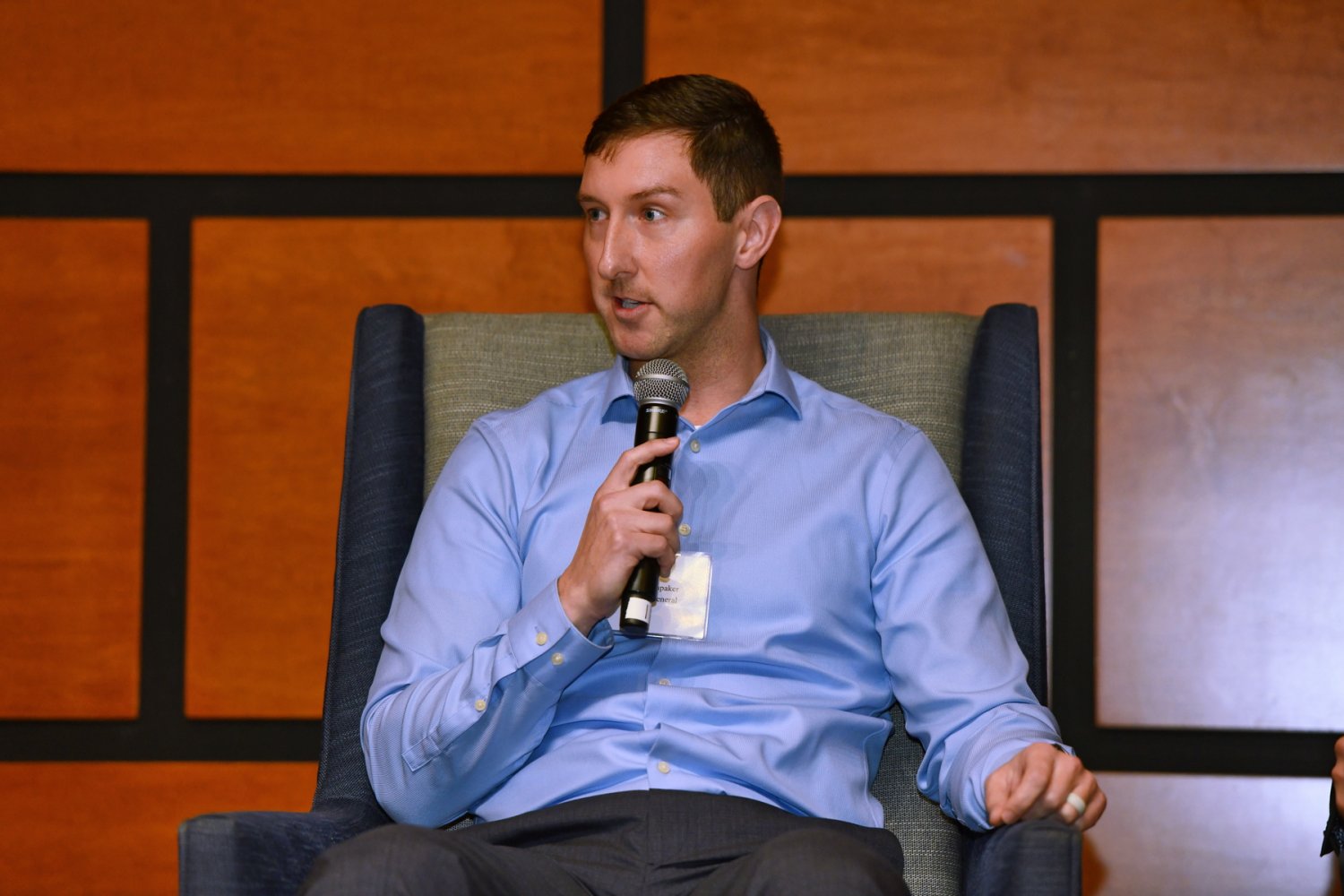 Thomas S. in a panel discussion 
