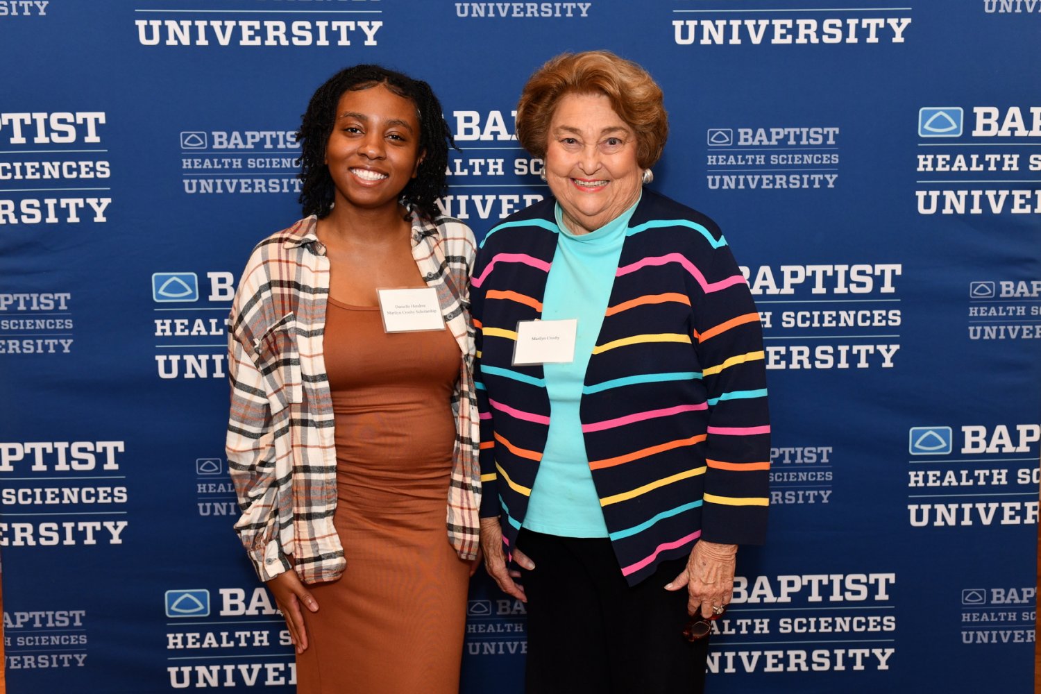 scholarship recipients with her donor