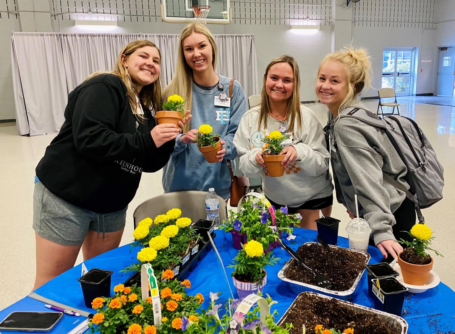 student plants