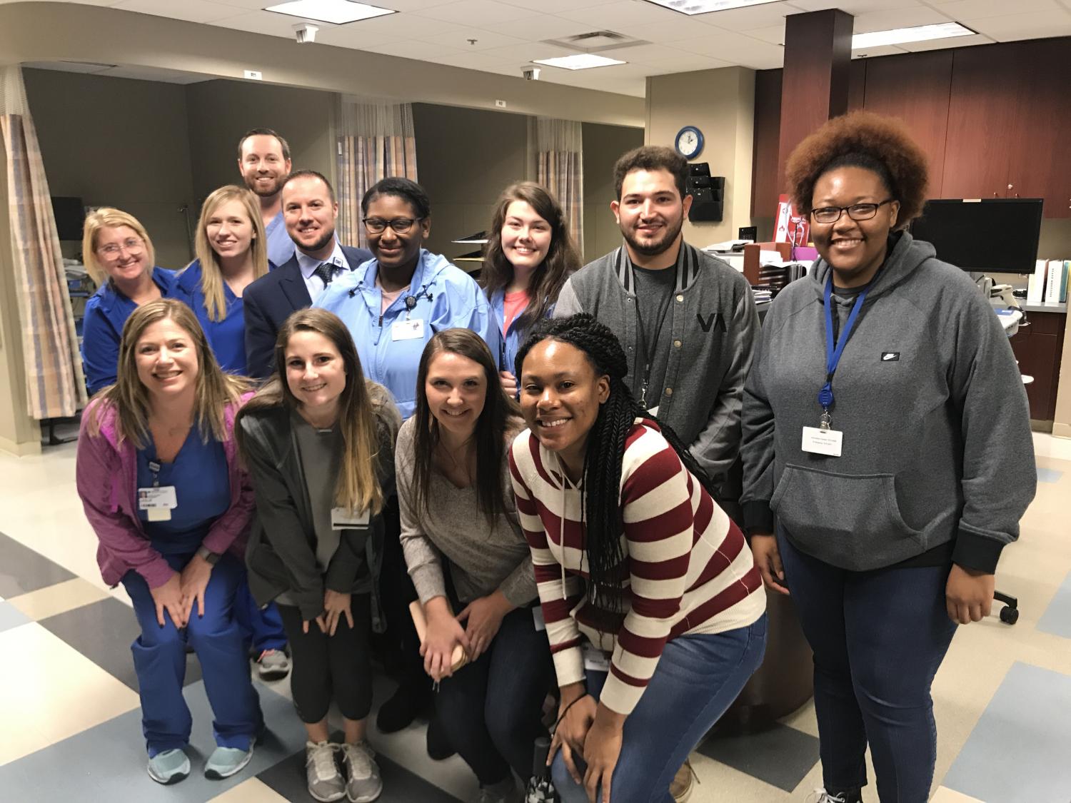 Honors Program touring a BMHCC facility