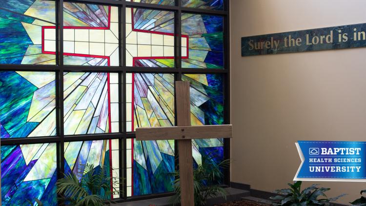 Stained glass cross meeting background