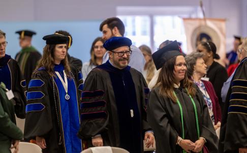 Faculty entering into the Honors Convocation